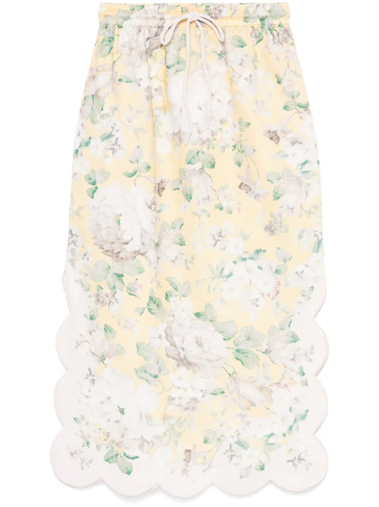 Acacia Scallop Midi Skirt