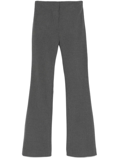Pinstriped Flared Trousers