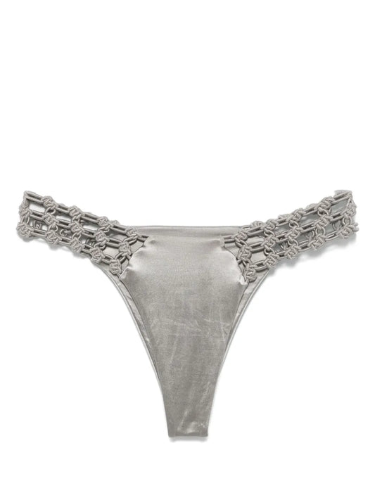 Floral-Macrame Bikini Bottoms