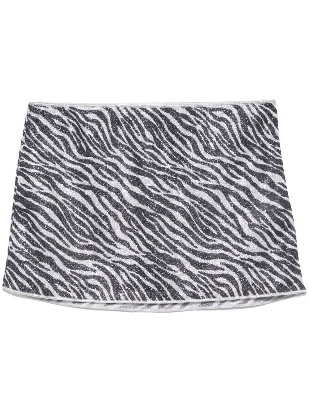 Zebra-Print Lurex Mini Skirt