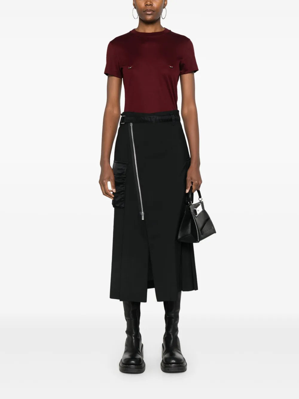 Pleated Midi Skirt