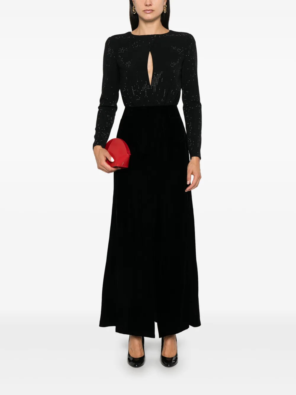 Rhinestoned Maxi Dress