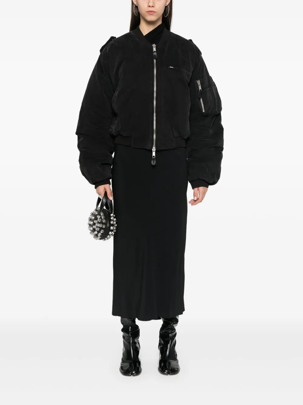 Calf Bias Midi Skirt
