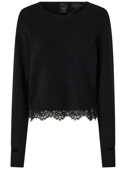 Lace-Trim Sweater