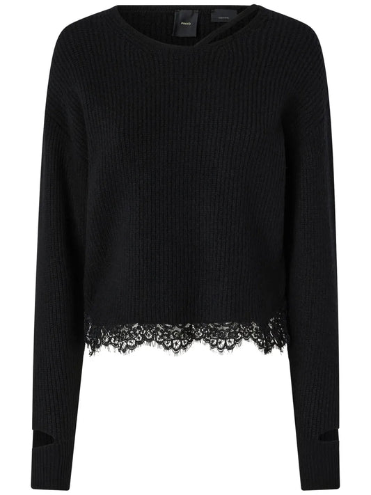 Lace-Trim Sweater