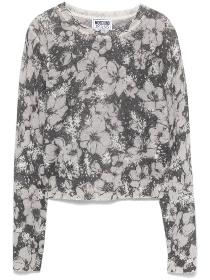 Floral-Jacquard Sweater
