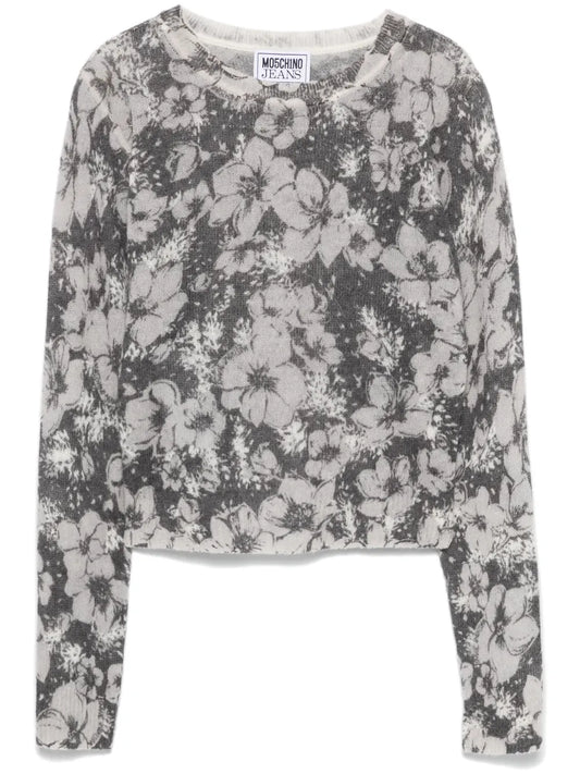Floral-Jacquard Sweater