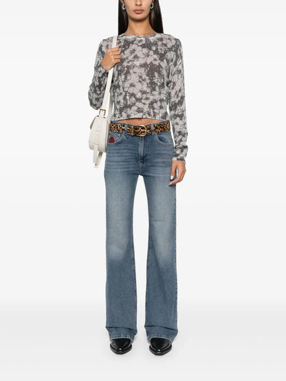 Floral-Jacquard Sweater