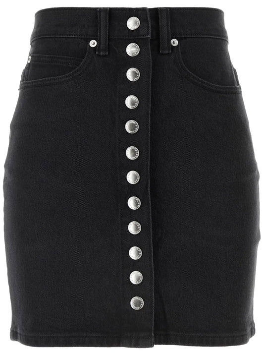 High-Waisted Denim Skirt