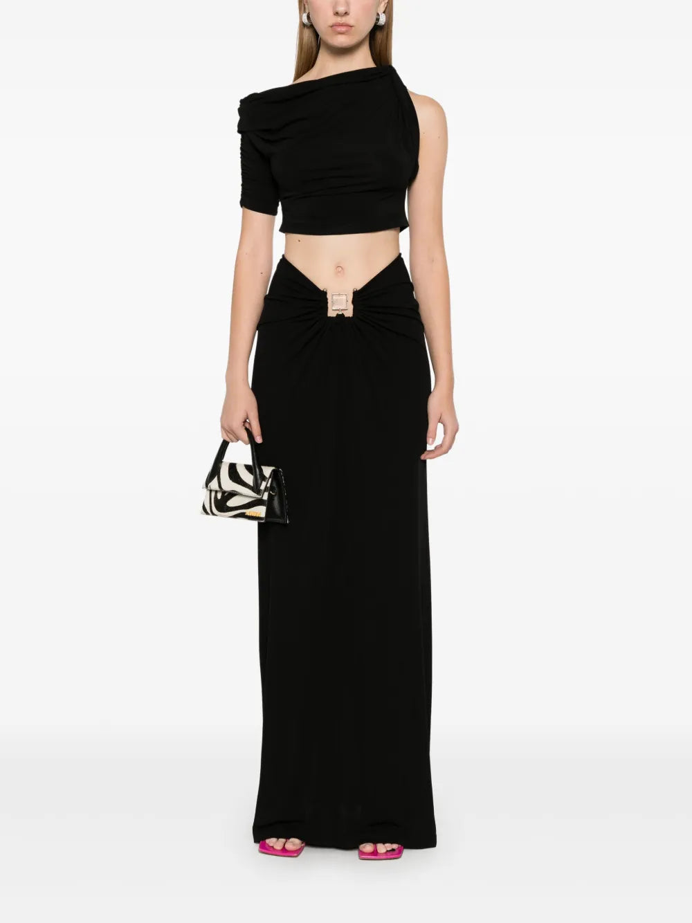 Quartz-Detailed Maxi Skirt