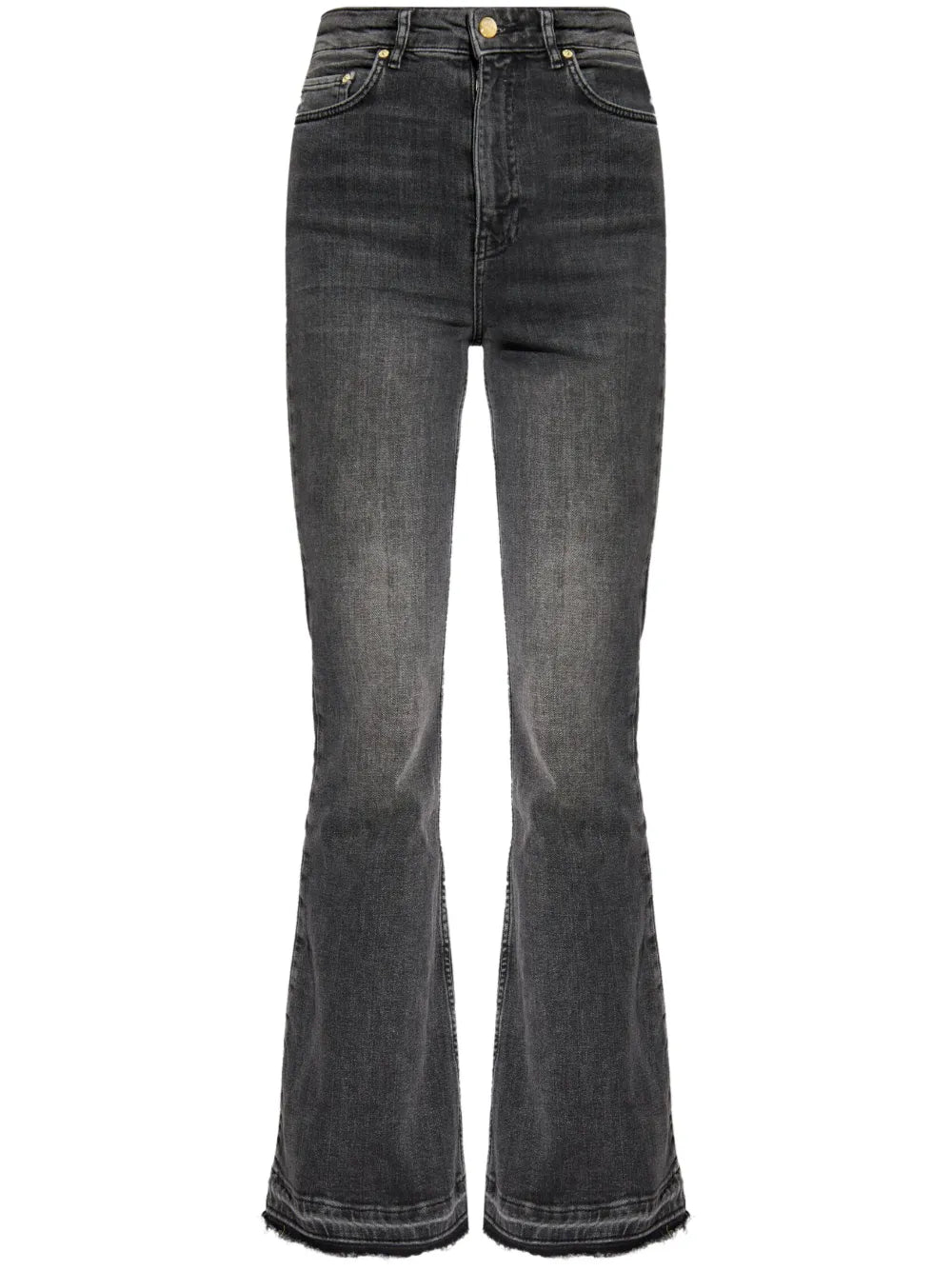 Logo-Patch High-Waist Flared Jeans