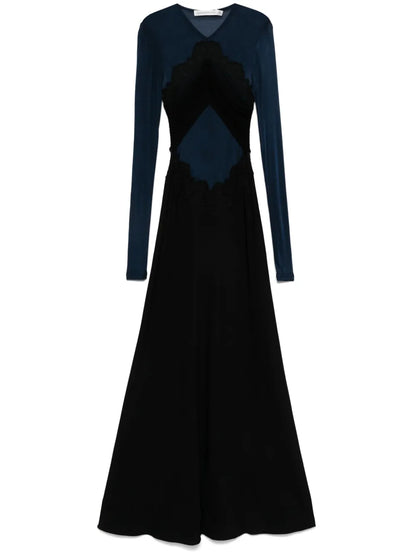 Lace-Detailed Maxi Dress