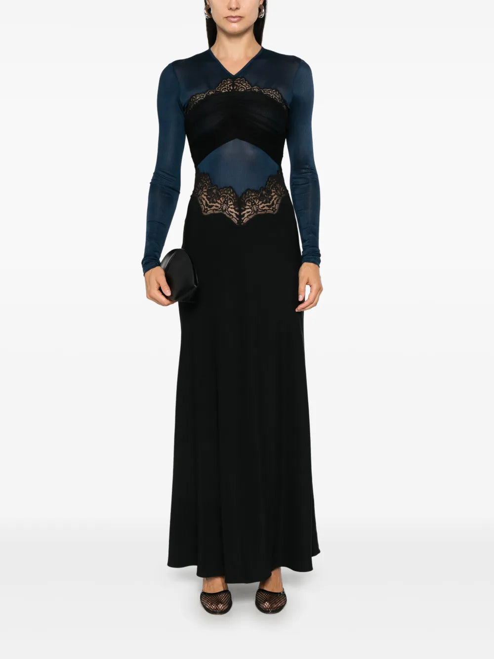 Lace-Detailed Maxi Dress