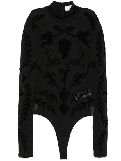Devoré-Effect Bodysuit