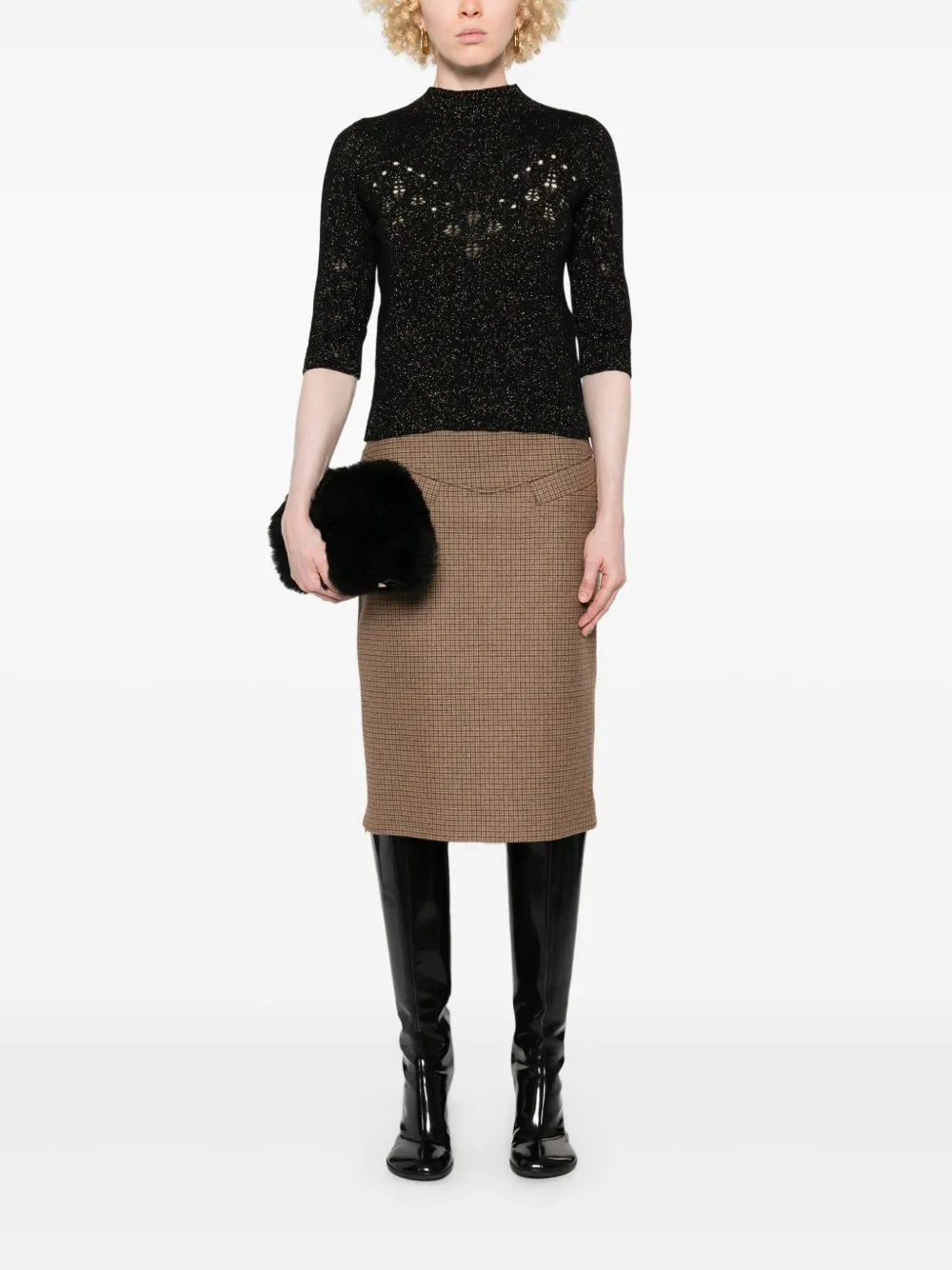 Lurex Knitted T-Shirt