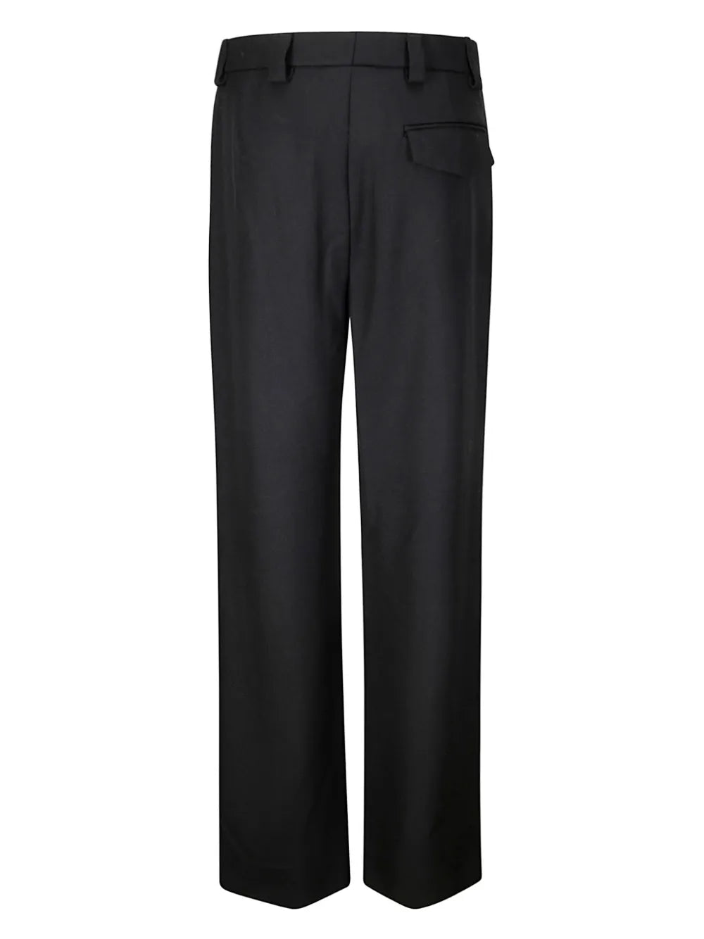 Gabardine Straight-Leg Trousers