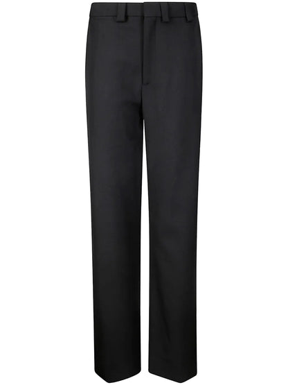 Gabardine Straight-Leg Trousers
