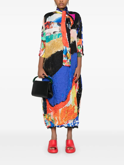 Abstract-Pattern Dress