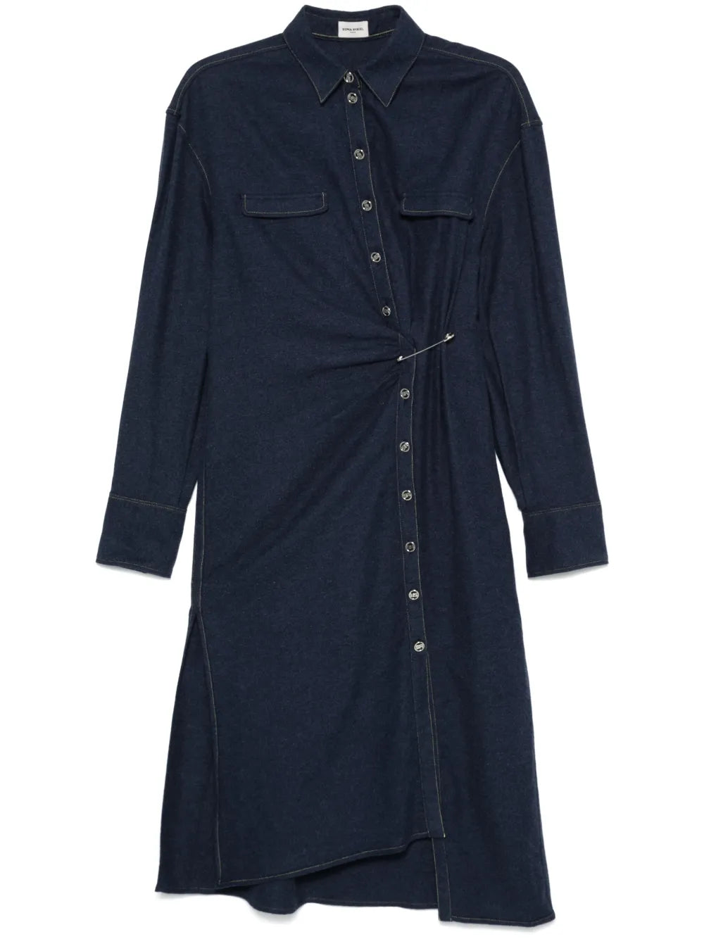 Cotton Flannel Midi Dress