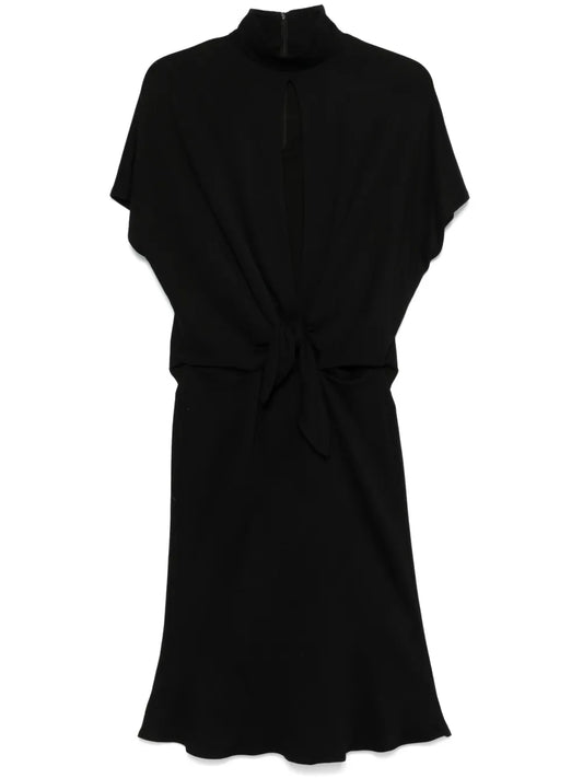 Knot-Detail Midi Dress