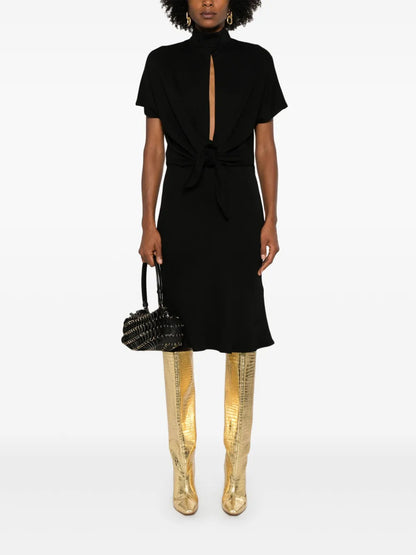 Knot-Detail Midi Dress