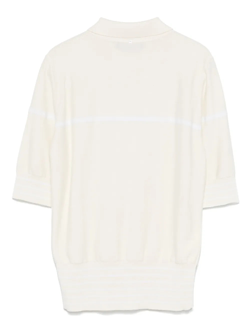 Purl-Knit Polo Top
