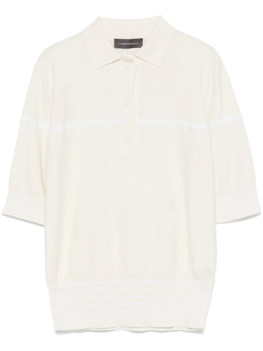 Purl-Knit Polo Top