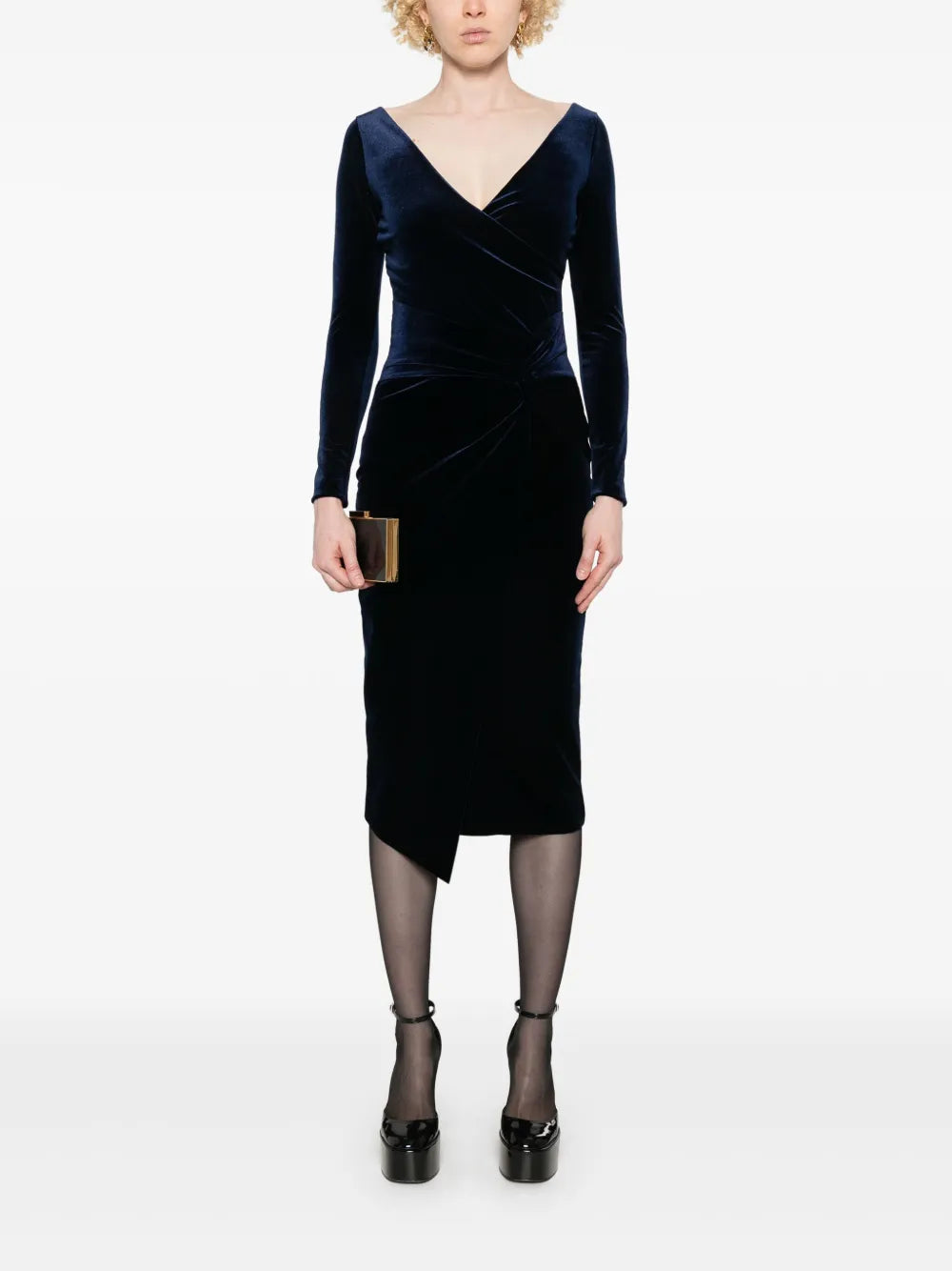 Knot-Detail Midi Dress
