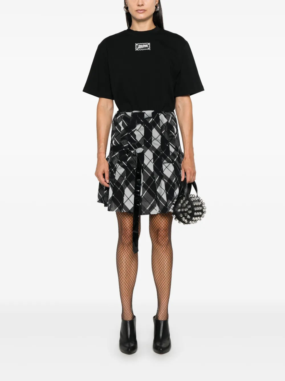 Plaid-Check Mini Skirt