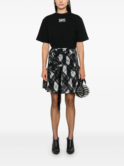 Plaid-Check Mini Skirt