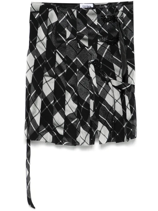 Plaid-Check Mini Skirt