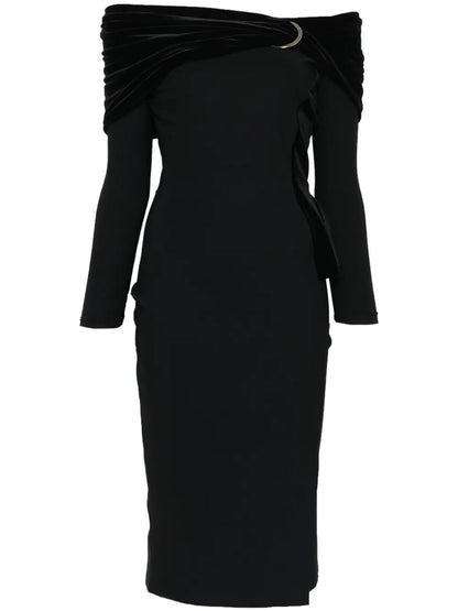 Panelled-Design Midi Dress