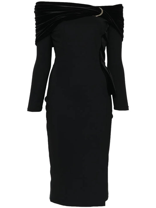 Panelled-Design Midi Dress