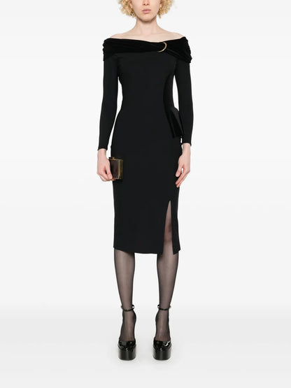 Panelled-Design Midi Dress