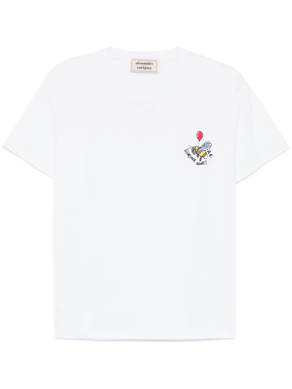 Slogan-Embroidered T-Shirt
