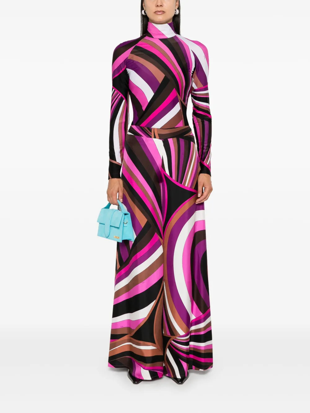 Iride-Print Silk Trousers