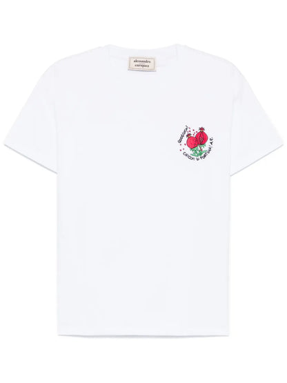 Slogan-Embroidered T-Shirt