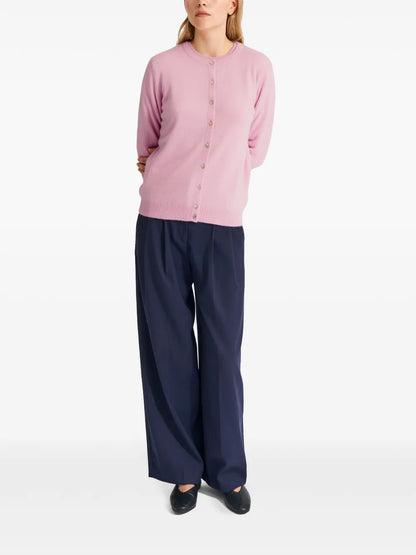 Round-Neck Cashmere Cardigan