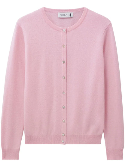 Round-Neck Cashmere Cardigan