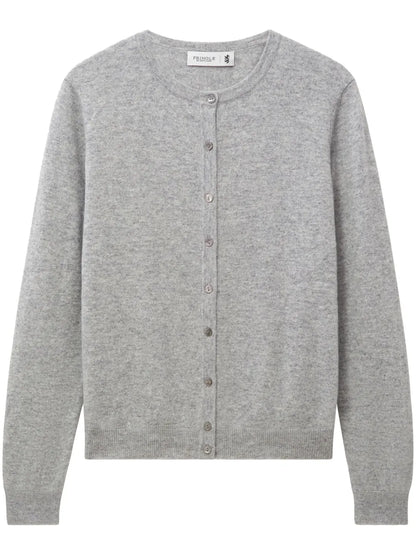 Round-Neck Cashmere Cardigan