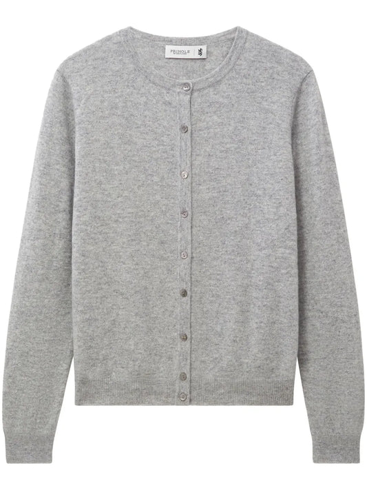 Round-Neck Cashmere Cardigan