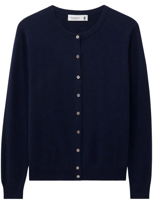 Crew-Neck Cashmere Cardigan