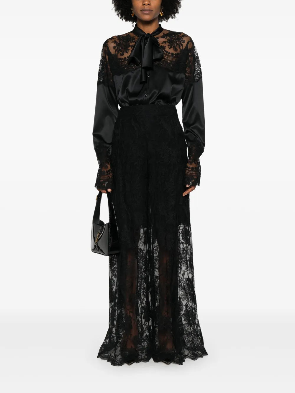 Lace-Panel Shirt