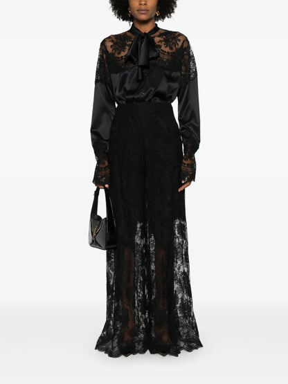 Lace-Panel Shirt
