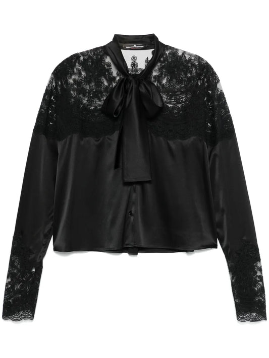 Lace-Panel Shirt