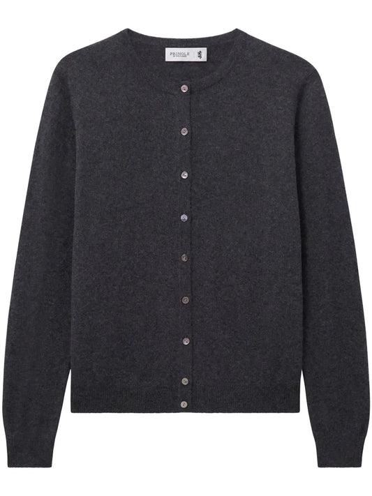 Crew-Neck Cashmere Cardigan
