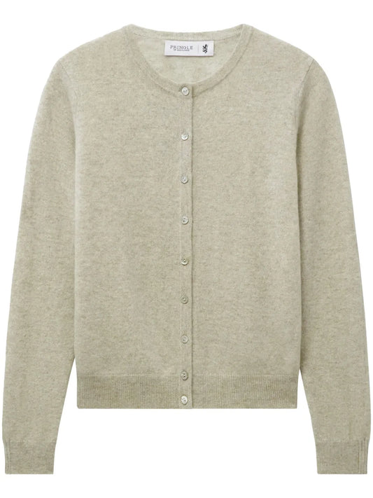 Round-Neck Cashmere Cardigan