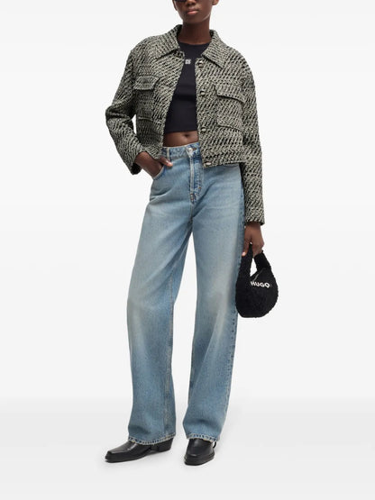 Logo-Patch Cropped Jacket