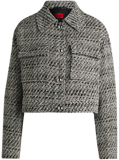 Logo-Patch Cropped Jacket