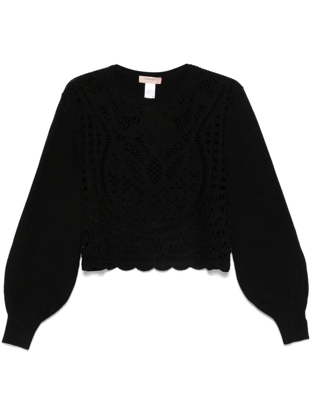 Crochet-Panel Sweater